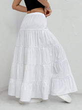 MOOSTA Women's Solid Color Umbrella Skirt With High Waist, Mid-Length Maxi Women Outfit